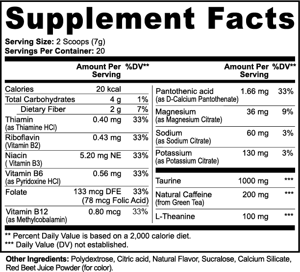 Pre-Workout Energy Powder (Strawberry Shortcake)